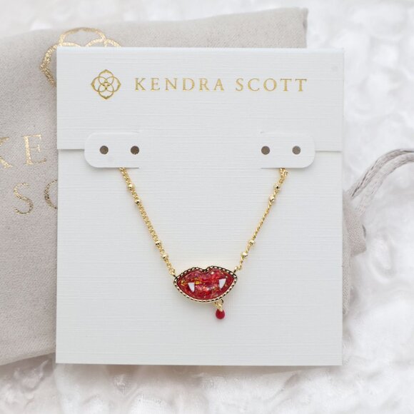Kendra Scott Jewelry - Kendra Scott - Vampire Gold Red Lab Grown Opal Necklace - new